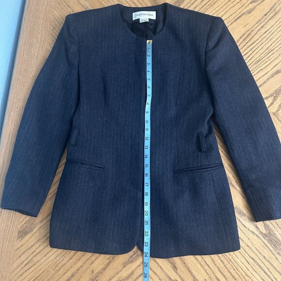 Jones New York 2 Piece Wool Skirt Suit Long Sleeve Jacket And Long Skirt Size 6 - Picture 11 of 16